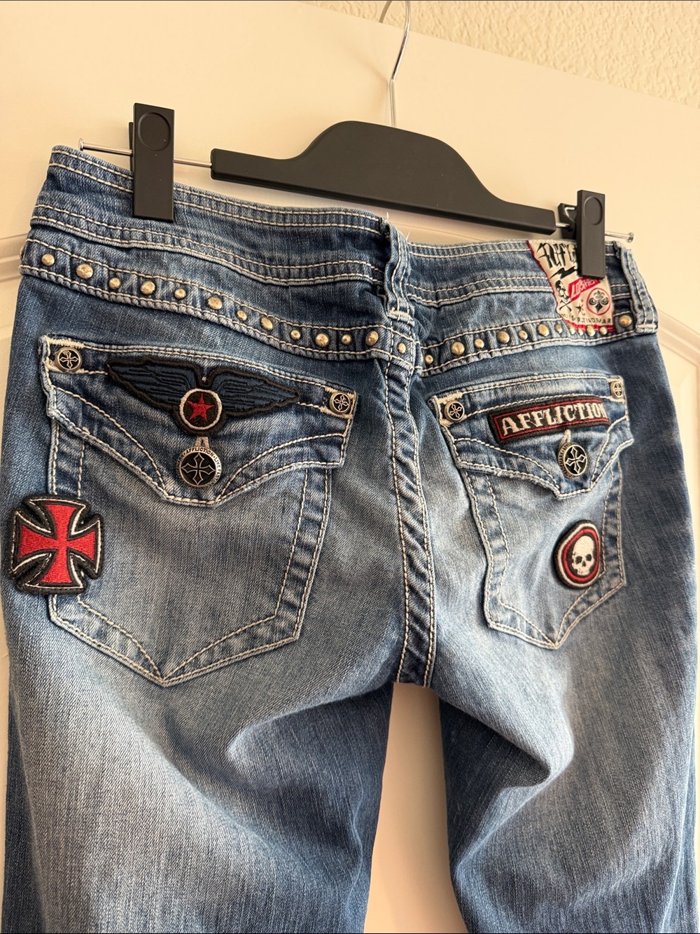 Affliction Jade Patriot Crossroad Denim Jeans Size 28 - Picture 7 of 8